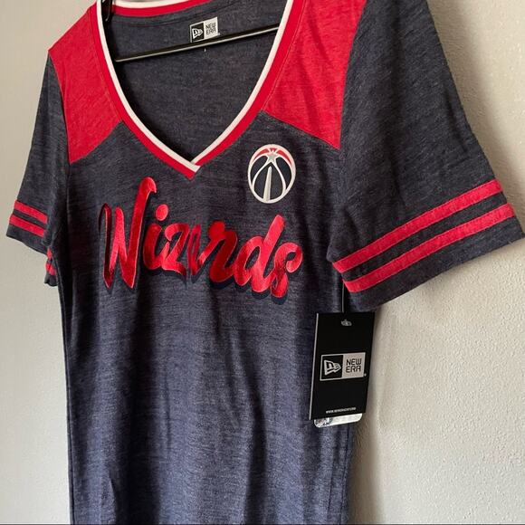 Washington Wizards New Era T-Shirt Womens Small NBA Basketball Foil Print Tee - Picture 4 of 7